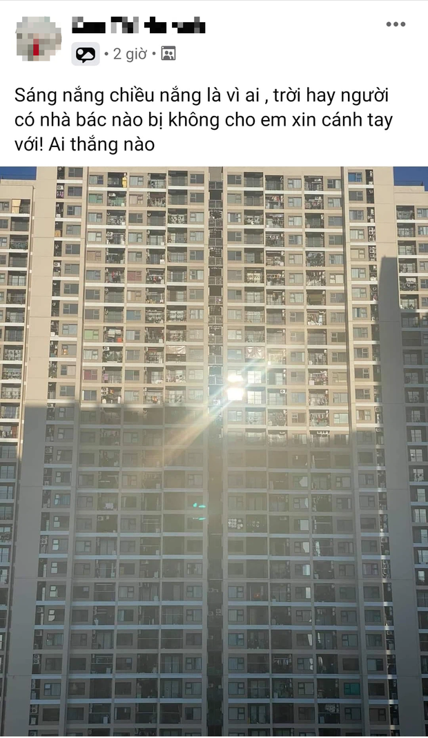 Nỗi khổ của dân chung cư vào mùa hè: Căn hộ đối diện dán giấy cách nhiệt phản quang, hưởng trọn ánh nắng chói chang - Ảnh 3.