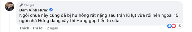 Đàm Vĩnh Hưng chính thức lên tiếng khi bị chỉ trích gay gắt vì dùng tiền cứu trợ miền Trung để đi sửa chùa ở Nghệ An - Ảnh 3. Đàm Vĩnh Hưng chính thức lên tiếng khi bị chỉ trích gay gắt vì dùng tiền cứu trợ miền Trung để đi sửa chùa ở Nghệ An - Ảnh 3.