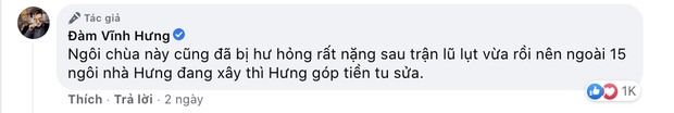 Đàm Vĩnh Hưng chính thức lên tiếng khi bị chỉ trích gay gắt vì dùng tiền cứu trợ miền Trung để đi sửa chùa ở Nghệ An - Ảnh 3.