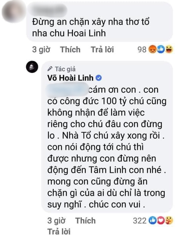 NS Hoài Linh nói gì khi bị khán giả nhắc nhẹ đừng ăn chặn Nhà thờ Tổ? - Ảnh 2.