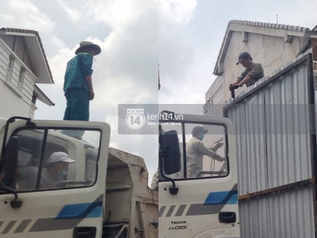 Công trình nhà 22 tỷ của Thuỷ Tiên vẫn đang xây dựng giữa dịch phức tạp, xuất hiện các công nhân không đeo khẩu trang - Ảnh 5.