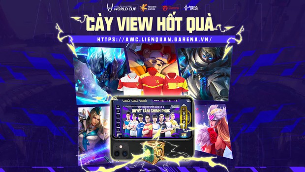 Liên Quân Mobile: Cày view hốt quà, game thủ sẽ được nhận miễn phí skin bậc S xịn xò tại sự kiện AWC 2021 - Ảnh 1.