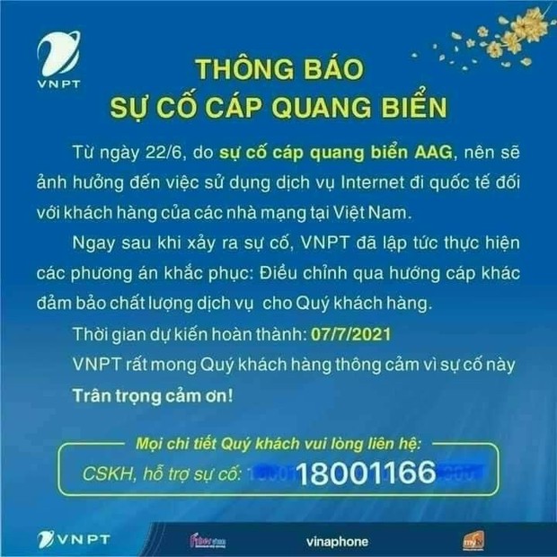Cáp quang biển AAG liên tục gặp sự cố, Internet Việt Nam đi quốc tế gặp ảnh hưởng nghiêm trọng - Ảnh 1.