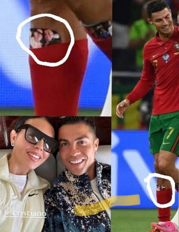 Hé lộ bí mật đáng yêu nhất mùa Euro 2020: Ronaldo bảo vệ đôi chân bằng hình ảnh của bạn gái Georgina - Ảnh 1.