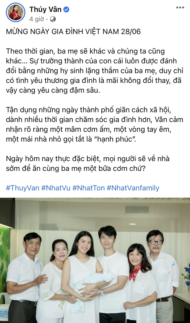 Ngập trời sao Vbiz chia sẻ nhân ngày Gia đình Việt Nam: Đoan Trang khoe hội anh em nhà người ta, H’Hen Niê - Tiểu Vy chung 1 nỗi lòng - Ảnh 10.