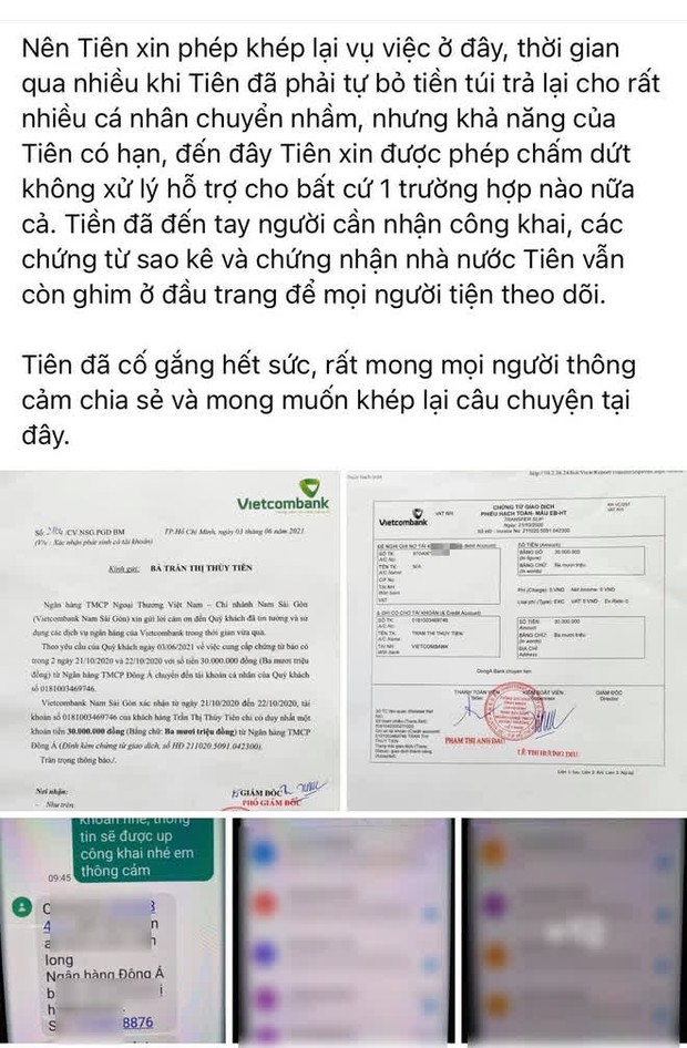 Thuỷ Tiên đích thân lên tiếng làm rõ, bức xúc công khai sao kê vụ khán giả chuyển nhầm 30 triệu đồng từ thiện - Ảnh 4.