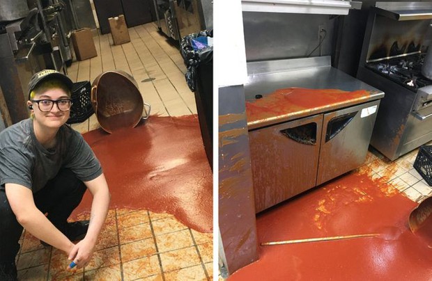 Những cảnh tượng quen thuộc trong bếp của các nhà hàng có thể sẽ khiến thực khách phải sửng sốt, nghề nấu nướng quả là vất vả! - Ảnh 4.