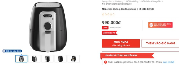 Hóng ngay loạt nồi chiên không dầu đang sale sập sàn: 690k đã sắm được loại khủng 4 lít - Ảnh 3.