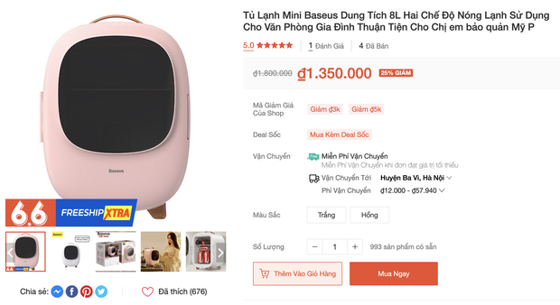 Tủ lạnh mini đang sale tụt nóc chỉ còn 390k, chị em tranh thủ vợt để bảo quản mỹ phẩm cho yên tâm - Ảnh 11.