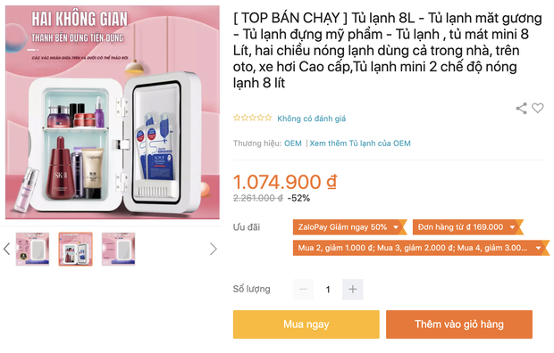 Tủ lạnh mini đang sale tụt nóc chỉ còn 390k, chị em tranh thủ vợt để bảo quản mỹ phẩm cho yên tâm - Ảnh 7.
