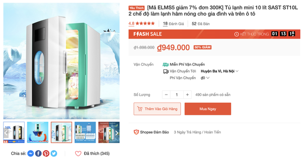 Tủ lạnh mini đang sale tụt nóc chỉ còn 390k, chị em tranh thủ vợt để bảo quản mỹ phẩm cho yên tâm - Ảnh 5.