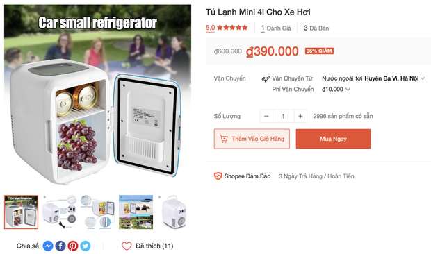 Tủ lạnh mini đang sale tụt nóc chỉ còn 390k, chị em tranh thủ vợt để bảo quản mỹ phẩm cho yên tâm - Ảnh 1.