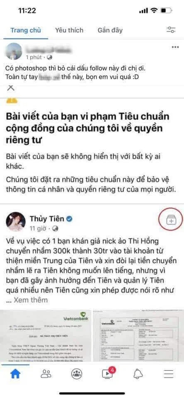 Thuỷ Tiên công khai bằng chứng bị Facebook gỡ bài viết, ngay lập tức bị cộng đồng bóc phốt chỉ là hình ảnh Photoshop? - Ảnh 4.