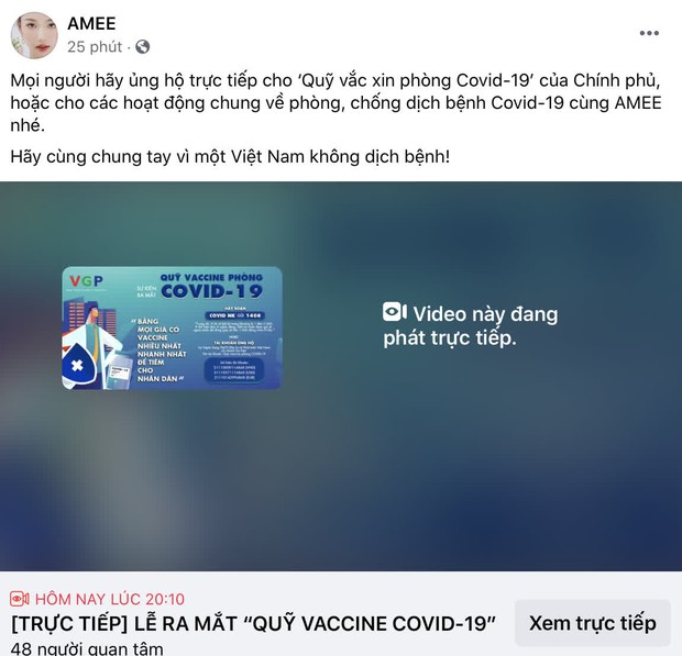 Cả showbiz và dàn KOLs Việt hướng về buổi ra mắt Quỹ vaccine phòng Covid-19, chuyển khoản nóng đóng góp hàng triệu đồng - Ảnh 9. Cả showbiz và dàn KOLs Việt hướng về buổi ra mắt Quỹ vaccine phòng Covid-19, chuyển khoản nóng đóng góp hàng triệu đồng - Ảnh 9.