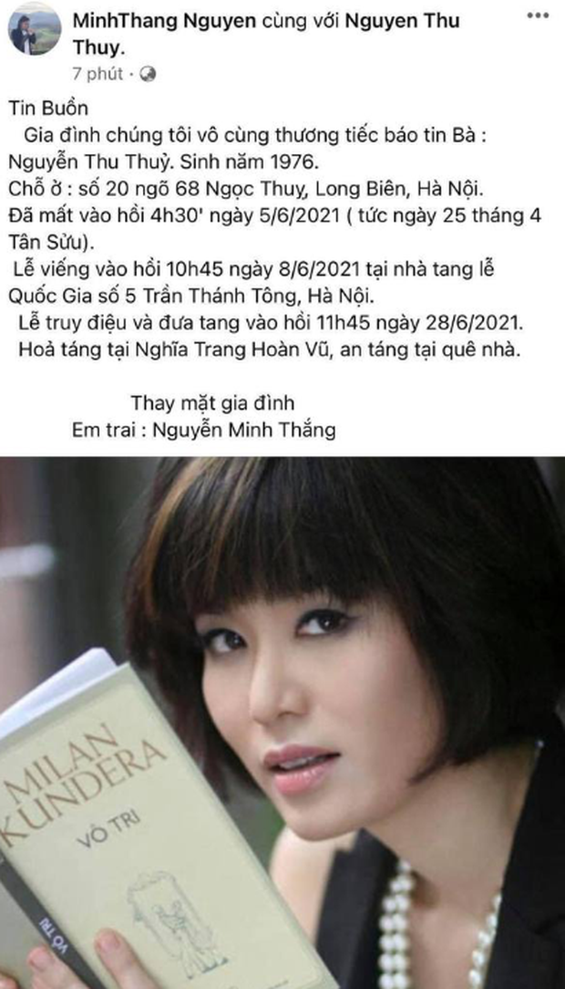 Em trai Hoa hậu Nguyễn Thu Thuỷ có chia sẻ đầu tiên trên mạng xã hội, xót xa tiếc thương chị gái vĩnh viễn ra đi - Ảnh 2.