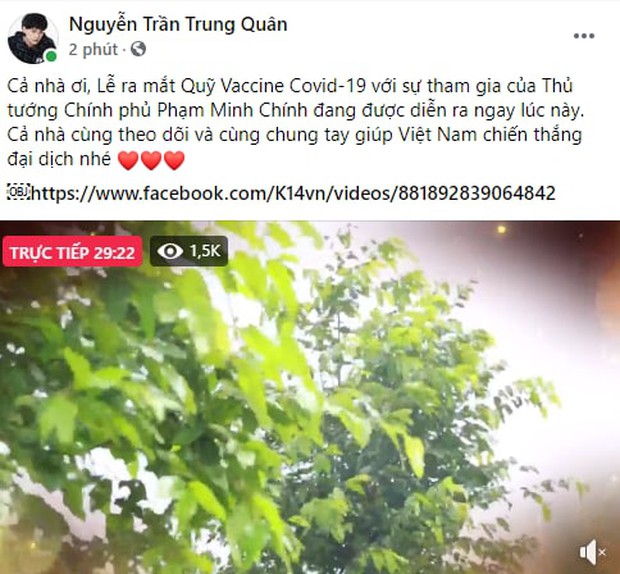 Cả showbiz và dàn KOLs Việt hướng về buổi ra mắt Quỹ vaccine phòng Covid-19, chuyển khoản nóng đóng góp hàng triệu đồng - Ảnh 20. Cả showbiz và dàn KOLs Việt hướng về buổi ra mắt Quỹ vaccine phòng Covid-19, chuyển khoản nóng đóng góp hàng triệu đồng - Ảnh 20.