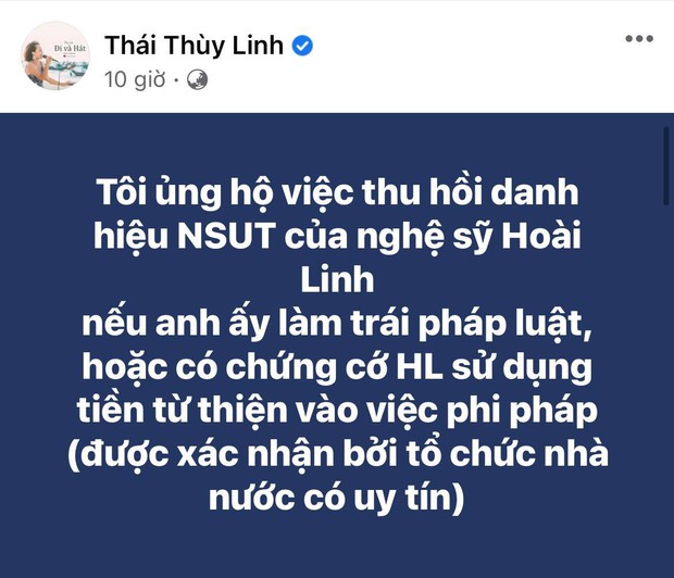 1 nữ ca sĩ Vbiz ủng hộ thu hồi danh hiệu NSƯT của Hoài Linh, ai ngờ sau đó phải đăng đàn bức xúc vì bị tấn công? - Ảnh 2.