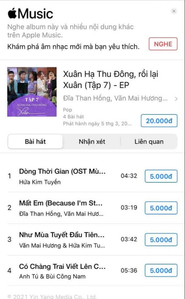 Bản cover hit Lady Gaga của Văn Mai Hương đã bay màu khỏi iTunes và Apple Music, Hoà Minzy cũng bị vạ lây? - Ảnh 3. Bản cover hit Lady Gaga của Văn Mai Hương đã bay màu khỏi iTunes và Apple Music, Hoà Minzy cũng bị vạ lây? - Ảnh 3.
