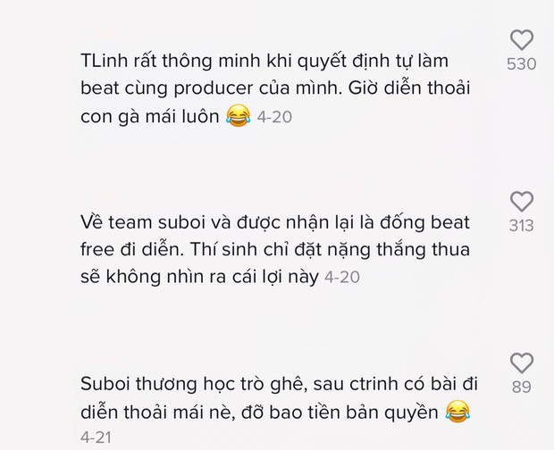 Tlinh mang hit tại Rap Việt đi diễn, netizen kháo nhau: Sáng suốt về team Suboi vì có núi beat free không lo bản quyền - Ảnh 3. Tlinh mang hit tại Rap Việt đi diễn, netizen kháo nhau: Sáng suốt về team Suboi vì có núi beat free không lo bản quyền - Ảnh 3.