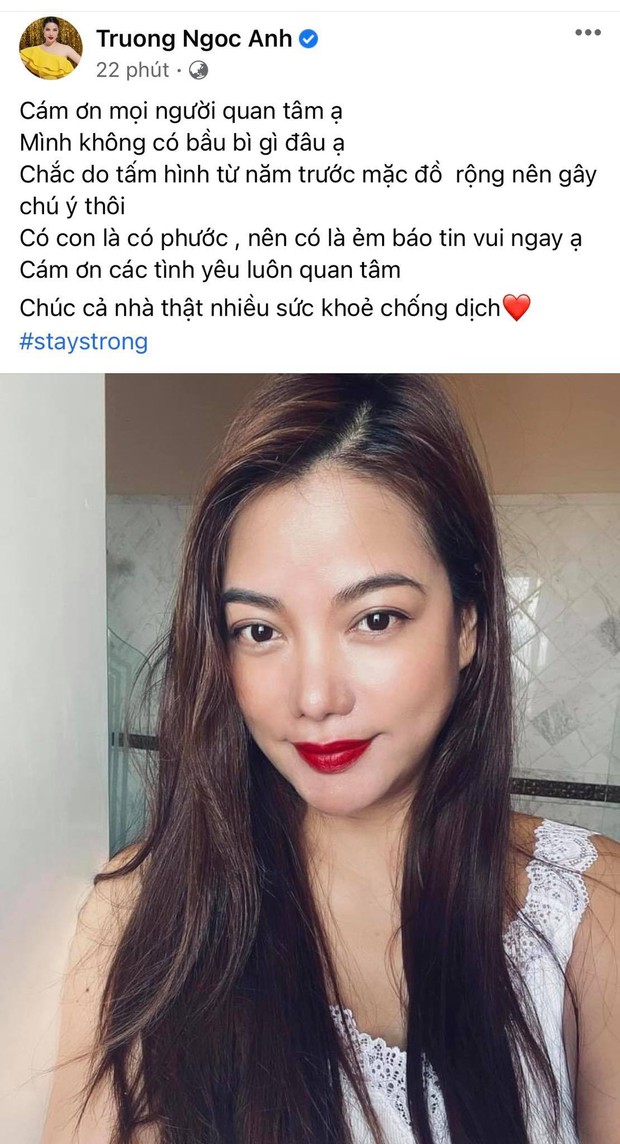 Trương Ngọc Ánh chính thức lên tiếng trước tin đồn có bầu với tình trẻ kém 14 tuổi Anh Dũng - Ảnh 2.