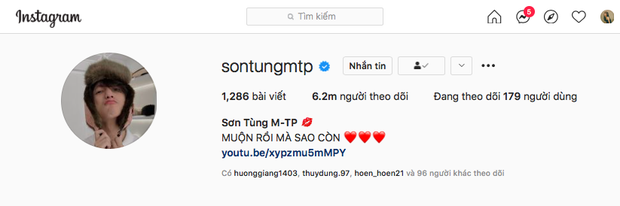 Không chỉ sở hữu lượng người theo dõi khủng nhất Instagram Việt, Sơn Tùng cũng là người có kênh YouTube khủng nhất showbiz Việt - Ảnh 2.