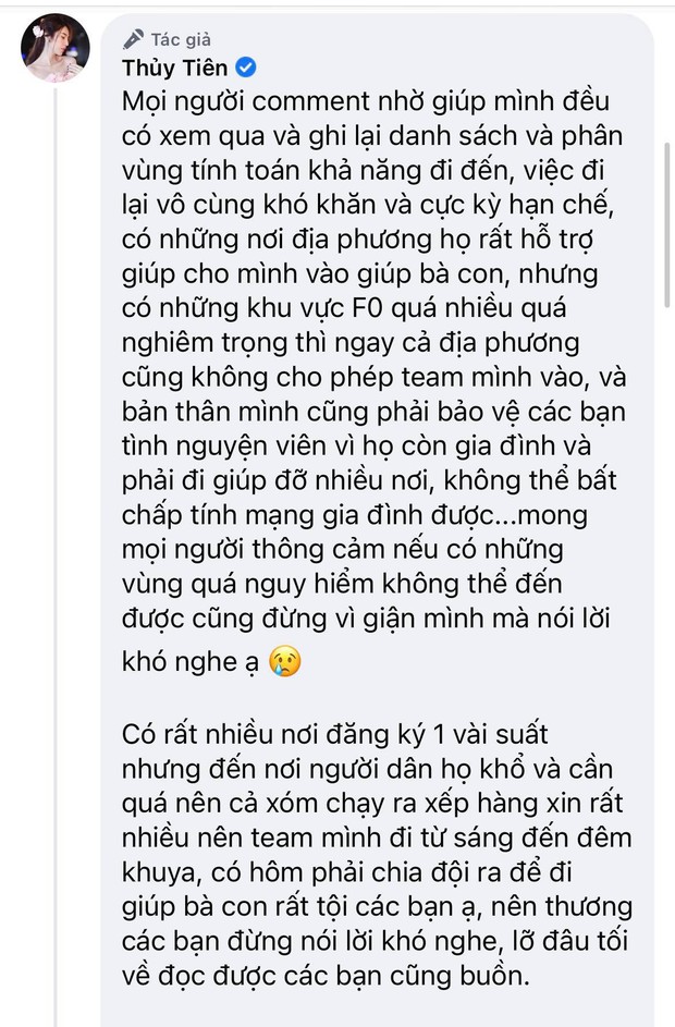 Đóng góp tận 20 tấn gạo từ thiện mùa dịch, Thuỷ Tiên bỗng bị netizen tràn vào Facebook tố phân biệt đối xử - Ảnh 2.