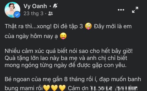 Xôn xao tin Vy Oanh cho bốc hơi status xác nhận mang thai 8 tháng hậu bị soi điểm bất thường, thực hư ra sao? - Ảnh 4.