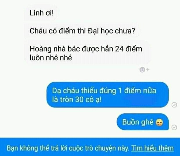 Hàng xóm khoe con thi đại học được 24 điểm, ai ngờ gặp cao thủ chẳng vừa, đáp trả 1 dòng mà tức anh ách - Ảnh 1.