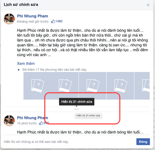 Phi Nhung kêu oan ức khi làm từ thiện, bị netizen bắt bẻ bất hợp lý 1 chi tiết nhưng vẫn phải sửa status tận 21 lần! - Ảnh 5.