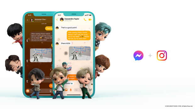 Messenger vừa có thêm theme BTS mới cực xịn xò, ARMY đã thử chưa? - Ảnh 2.