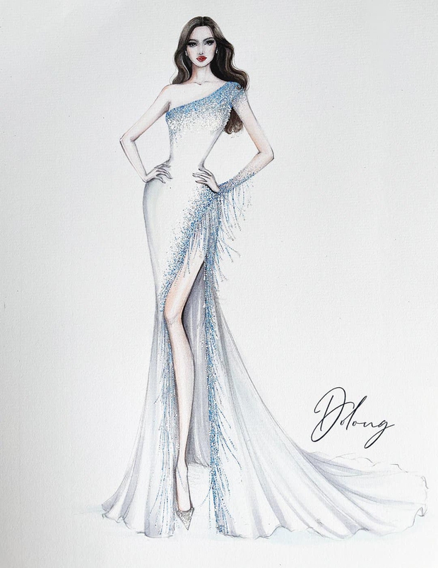 Công bố 5 bản vẽ váy dạ hội cho Hoa hậu Đỗ Thị Hà diện trong Chung kết Miss World, dự sẽ bùng nổ đấu trường quốc tế đây! - Ảnh 4. Công bố 5 bản vẽ váy dạ hội cho Hoa hậu Đỗ Thị Hà diện trong Chung kết Miss World, dự sẽ bùng nổ đấu trường quốc tế đây! - Ảnh 4.