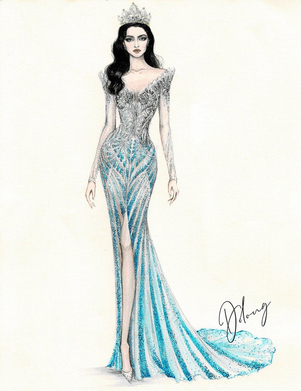 Công bố 5 bản vẽ váy dạ hội cho Hoa hậu Đỗ Thị Hà diện trong Chung kết Miss World, dự sẽ bùng nổ đấu trường quốc tế đây! - Ảnh 7. Công bố 5 bản vẽ váy dạ hội cho Hoa hậu Đỗ Thị Hà diện trong Chung kết Miss World, dự sẽ bùng nổ đấu trường quốc tế đây! - Ảnh 7.