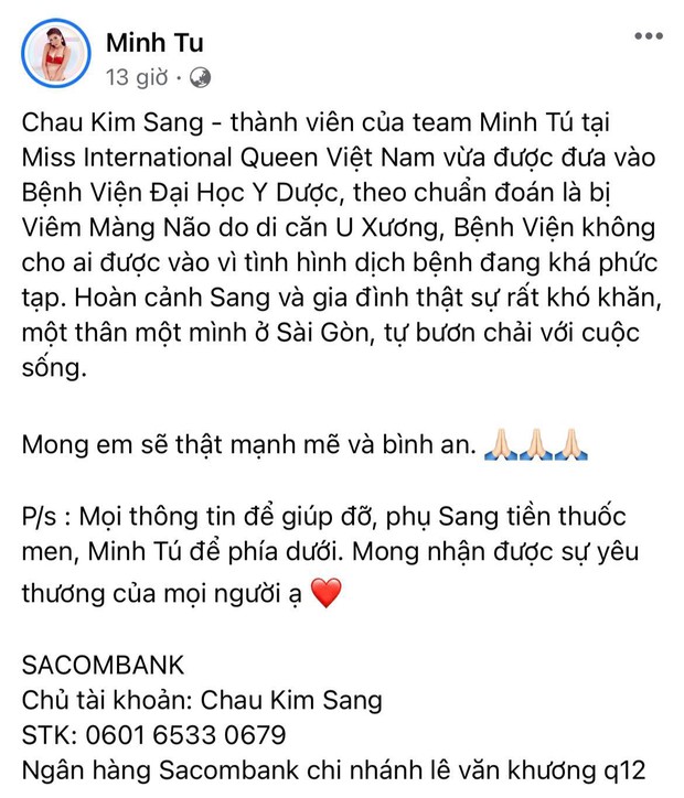 Hoàng Thuỳ hé lộ tình trạng nguy hiểm của Chau Kim Sang khi bị viêm màng não, hiếm hoi nhắc đến Minh Tú sau tin đồn “cạch mặt” - Ảnh 5. Hoàng Thuỳ hé lộ tình trạng nguy hiểm của Chau Kim Sang khi bị viêm màng não, hiếm hoi nhắc đến Minh Tú sau tin đồn “cạch mặt” - Ảnh 5.