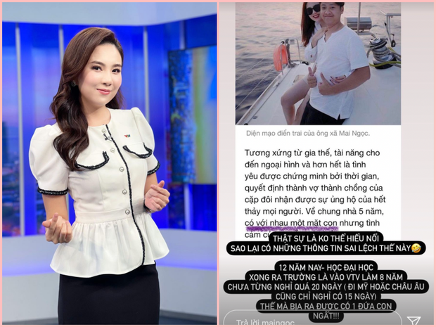 Hoa khôi VTV tự dưng bị đồn là gái 1 con, tuyên bố 8 năm làm MC chỉ nghỉ đi chơi chứ nghỉ đẻ lúc nào?  - Ảnh 2.