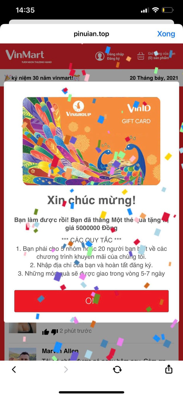 Cảnh báo chiêu trò spam link giả mạo VinMart khiến nhiều người mắc bẫy! - Ảnh 3.