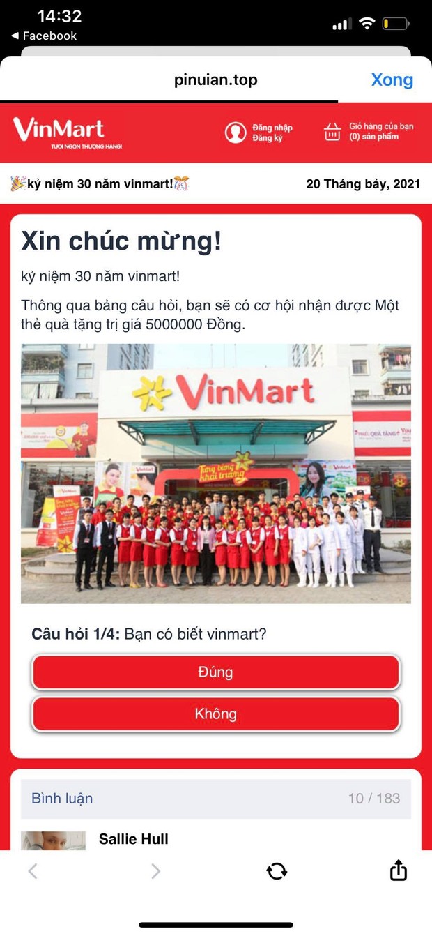 Cảnh báo chiêu trò spam link giả mạo VinMart khiến nhiều người mắc bẫy! - Ảnh 2.