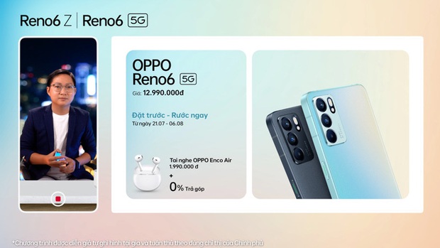 OPPO Reno6/6 Z 5G chính thức ra mắt: Thiết kế Reno Glow ấn tượng, camera nâng cấp, sạc nhanh VOOC đủ cả, giá từ 9.49 triệu - Ảnh 6.