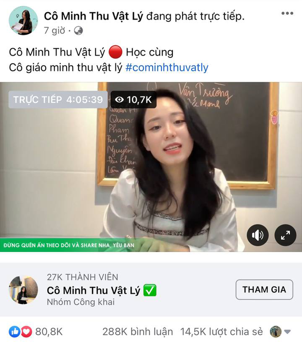 Khum tin nổi: Cô giáo Minh Thu pha-ke hút hơn 10.000 người xem livestream, gần 300.000 bình luận - Ảnh 2.