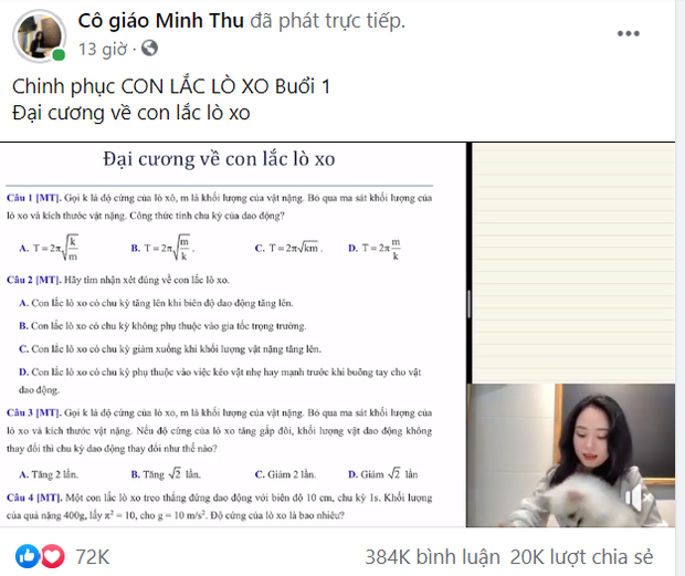 Hàng loạt người nổi tiếng vào xem cô giáo Vật lý livestream: Từ Độ Mixi đến thủ môn Văn Lâm, bất ngờ nhất là nhân vật từng gây bão U23VN - Ảnh 1.