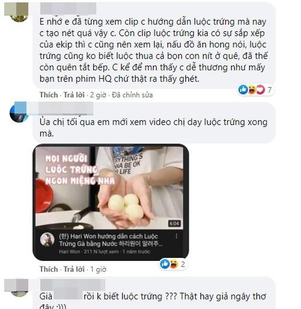 Hari Won bị netizen bóc chi tiết khó hiểu: 1 năm trước làm clip dạy luộc trứng thành thục, nay bỗng vụng về 47 phút chưa xong? - Ảnh 6. Hari Won bị netizen bóc chi tiết khó hiểu: 1 năm trước làm clip dạy luộc trứng thành thục, nay bỗng vụng về 47 phút chưa xong? - Ảnh 6.