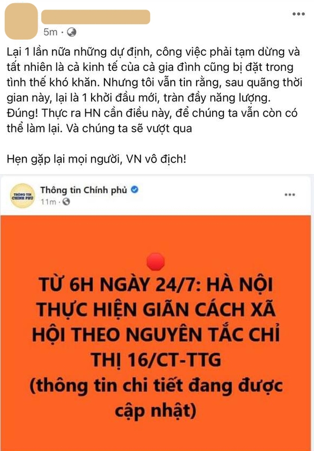 Hà Nội giãn cách từ 24/7: Dân mạng đồng lòng ủng hộ quyết định kịp thời, dặn nhau nhất định sẽ cố gắng! - Ảnh 2.