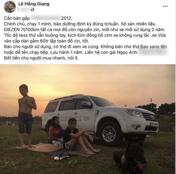 Giữa lúc bệnh tình đang trở nặng, chi phí điều trị tốn kém, NS Giang Còi bất ngờ rao bán gấp chiếc xế hộp gia đình - Ảnh 2.