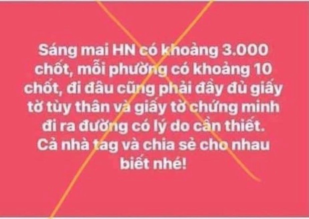 Hà Nội xử phạt 12,5 triệu đồng người phụ nữ tung tin Hà Nội có 3.000 chốt kiểm soát, mỗi phường có 10 chốt - Ảnh 1.