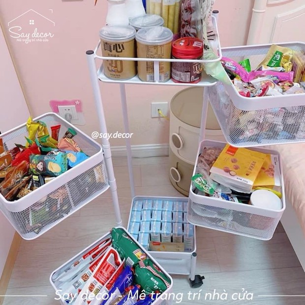 Loạt kệ đựng đồ cực xinh có bánh xe dễ di chuyển, sắm về nhà cửa đảm bảo đẹp gọn hơn nhiều - Ảnh 9.