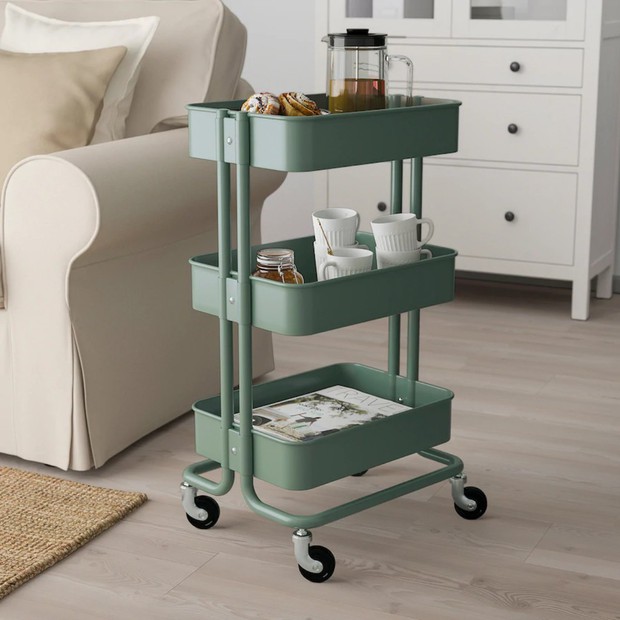 Loạt kệ đựng đồ cực xinh có bánh xe dễ di chuyển, sắm về nhà cửa đảm bảo đẹp gọn hơn nhiều - Ảnh 11.