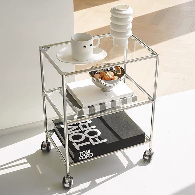 Loạt kệ đựng đồ cực xinh có bánh xe dễ di chuyển, sắm về nhà cửa đảm bảo đẹp gọn hơn nhiều - Ảnh 13.