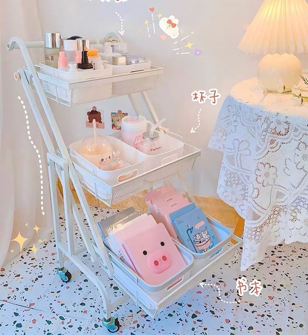 Loạt kệ đựng đồ cực xinh có bánh xe dễ di chuyển, sắm về nhà cửa đảm bảo đẹp gọn hơn nhiều - Ảnh 7.