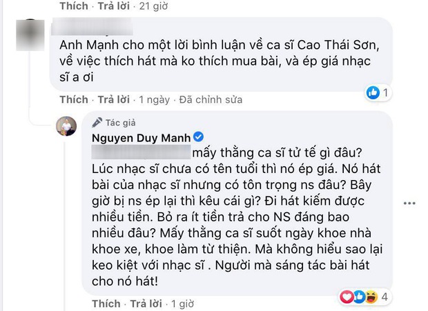 Bị hỏi về Cao Thái Sơn, Duy Mạnh gây tranh cãi vì mỉa mai chuyện từ thiện, còn phán gay gắt: “Mấy thằng ca sĩ tử tế gì đâu” - Ảnh 2.