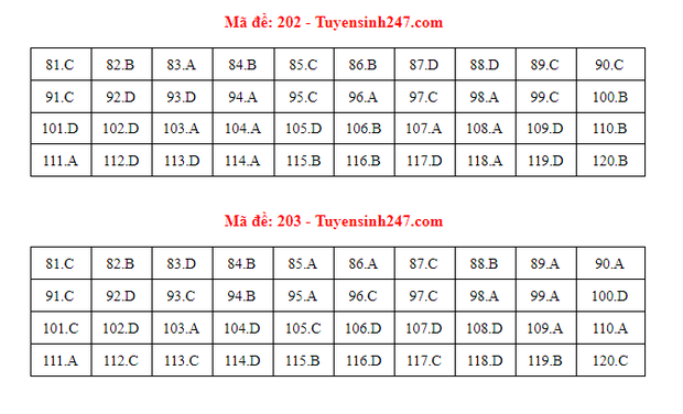 Đáp án đề thi môn Sinh tốt nghiệp THPT 2021 tất cả các mã đề - Ảnh 8.