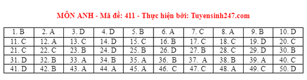 Đáp án đề thi môn Tiếng Anh tốt nghiệp THPT 2021 tất cả các mã đề - Ảnh 10.